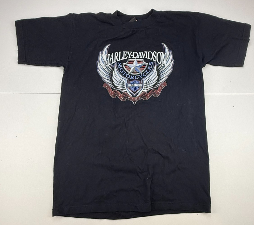 Harley-Davidson Rooster's Sioux City Iowa Men's M Black Graphic T-Shirt